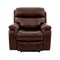 Armen Living Montague Dual Power Headrest and Lumbar Support Recliner Chair in Genuine Brown Leather LCMN1BR - alternate 1